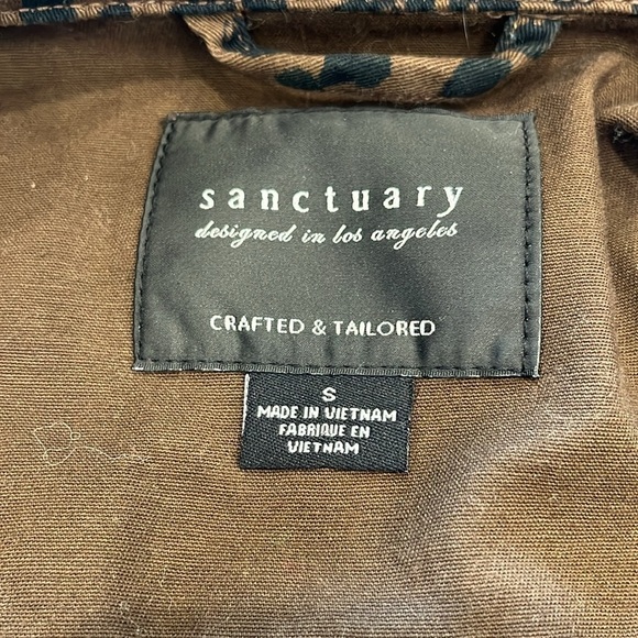 Sanctuary | Brown & Black Leopard Print Jean Jacket | Size Small - Picture 9 of 10